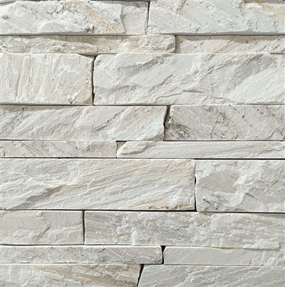 Folheado de Pedra Solta Cor Branco Cremoso JRSL-014W